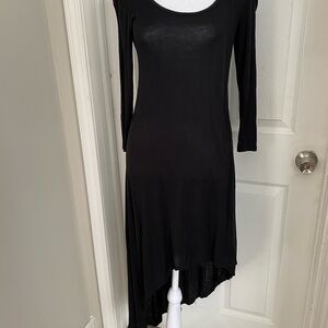 Chic Black Asymmetrical Dress